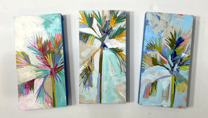12x6" Holiday Palm no. 14 - Acrylic Painting on Panel