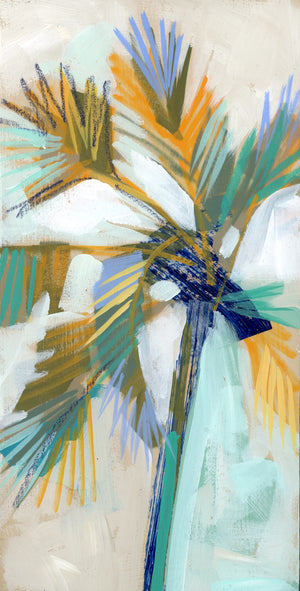 12x6" Holiday Palm no. 1 - Acrylic Painting on Panel