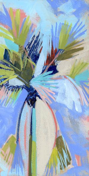 12x6" Holiday Palm no. 16 - Acrylic Painting on Panel