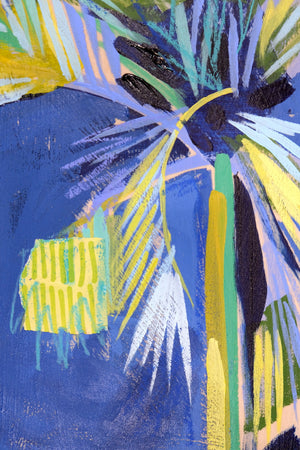 12x6" Holiday Palm no. 7 - Acrylic Painting on Panel