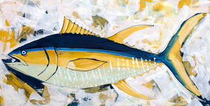 12x24" Fish 2022 no. 13 - Tuna - Acrylic Painting on Panel