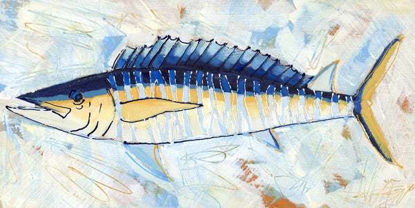 6x12" Fish 2022 no. 2 - Wahoo - Acrylic Painting on Panel