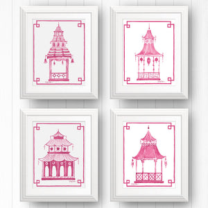 Pink Pagoda No. 2 Fine Art Print