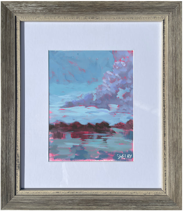 After the Storm - Vertical Painting on Paper - Framed to Order