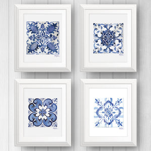 New Product: Blue and White Tile Art Prints