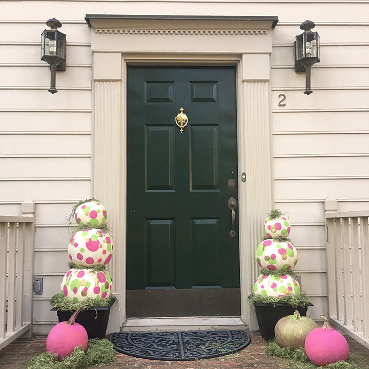 Easy, No-Cut DIY Pumpkin Topiary for Halloween