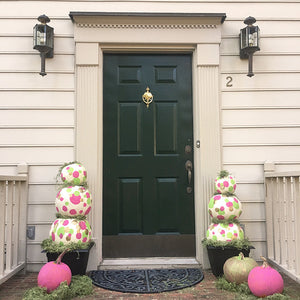 Easy, No-Cut DIY Pumpkin Topiary for Halloween