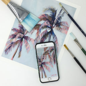 Palm Tree Digital Wallpaper