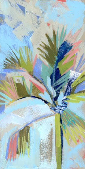 12x6" Holiday Palm no. 14 - Acrylic Painting on Panel