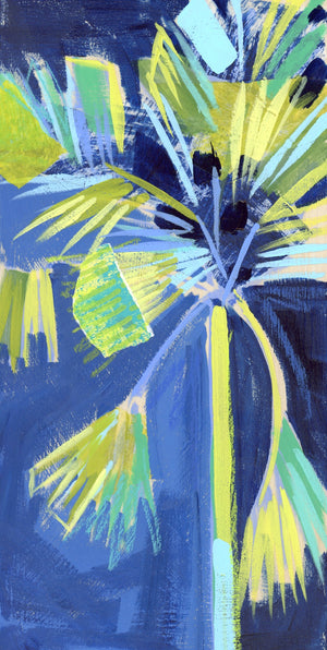 12x6" Holiday Palm no. 5 - Acrylic Painting on Panel