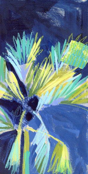 12x6" Holiday Palm no. 6 - Acrylic Painting on Panel