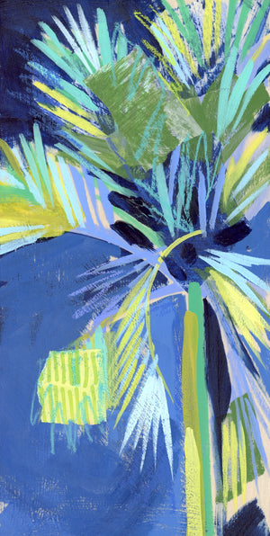 12x6" Holiday Palm no. 7 - Acrylic Painting on Panel