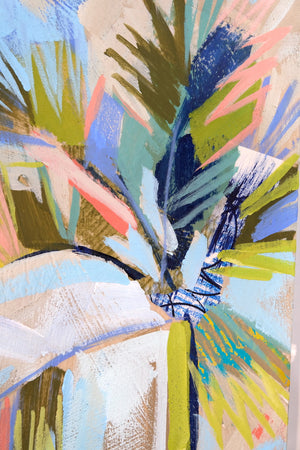 12x6" Holiday Palm no. 14 - Acrylic Painting on Panel