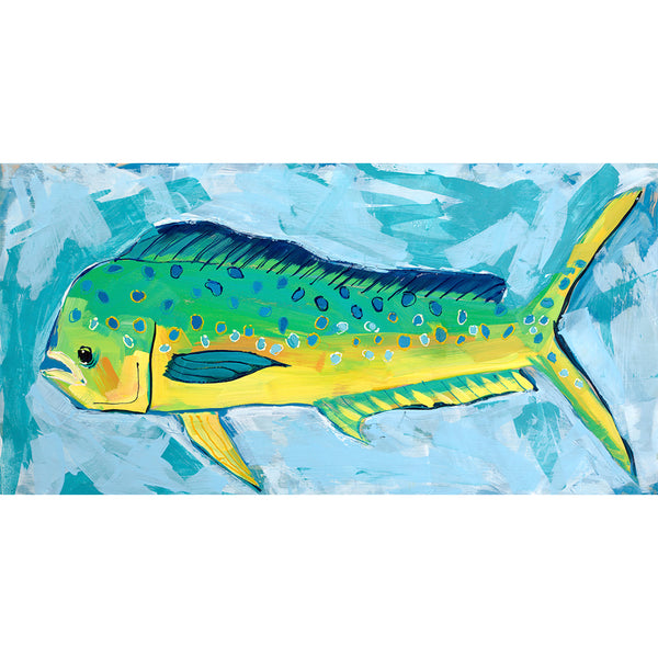 12x24" Fish 2022 no. 16 - Mahi - Acrylic Painting on Panel