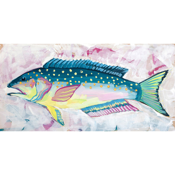 12x24" Fish 2022 no. 11 - Tile Fish - Acrylic Painting on Panel