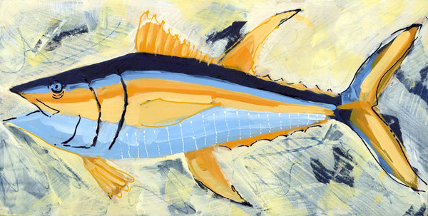 6x12" Fish 2022 no. 3 - Tuna - Acrylic Painting on Panel