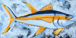 6x12" Fish 2022 no. 4 - Tuna - Acrylic Painting on Panel