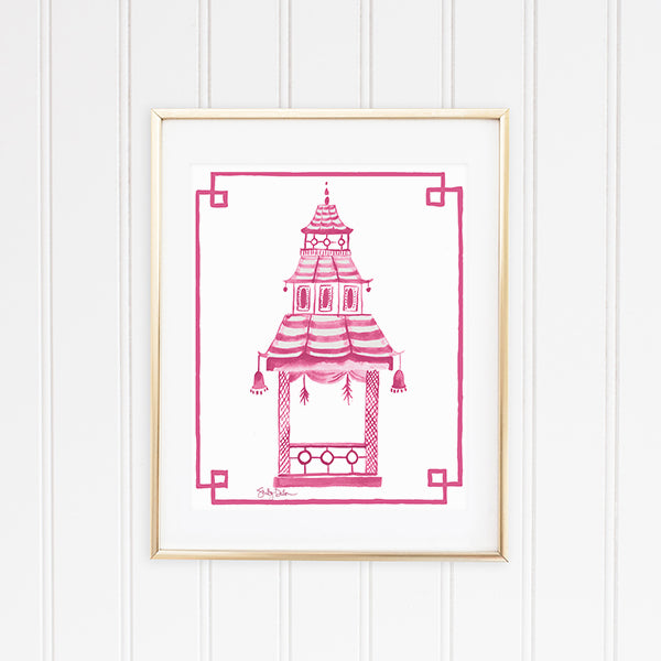 Pink Pagoda No. 1 Fine Art Print