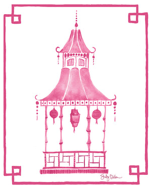 Pink Pagoda No. 2 Fine Art Print