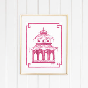 Pink Pagoda No. 3 Fine Art Print