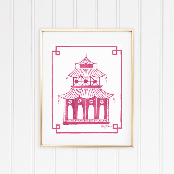 Pink Pagoda No. 3 Fine Art Print