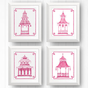 Pink Pagoda No. 1 Fine Art Print