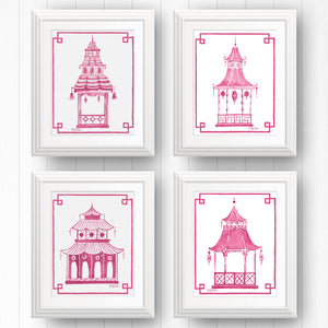 Pink Pagoda No. 3 Fine Art Print