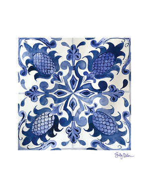 4 Azulejo Portuguese Tile Art Prints