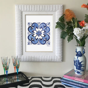 Spanish Azulejo Art Print | Framed 