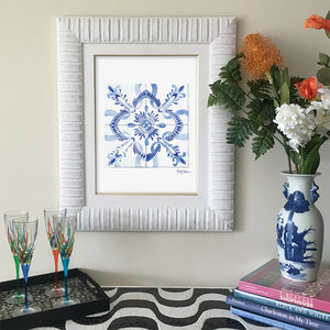 Moroccan tile art print | Azulejo style