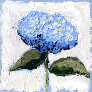 New Bloom 3 - 8x8" Hydrangea - Ash Blue - Acrylic Painting on Panel