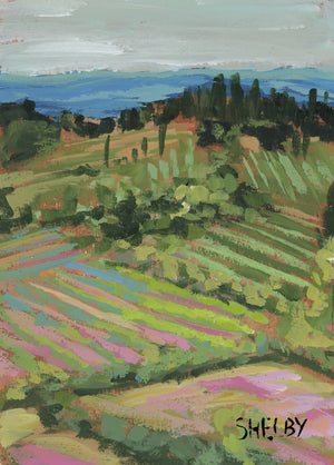 5x7" Note Cards - Tuscan Landscape - featured in Art On Fire 2020