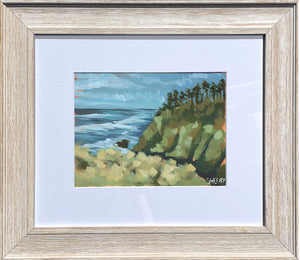 Blustery Day - Horizontal Painting on Paper - Framed to Order