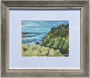 Blustery Day - Horizontal Painting on Paper - Framed to Order