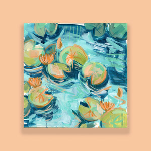 Water Gardens - Day 10 - 8x8" framed painting