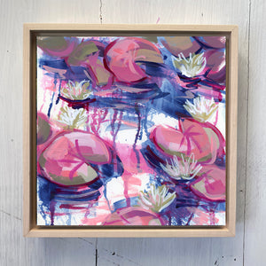 Water Gardens - Day 11 - 8x8" framed painting