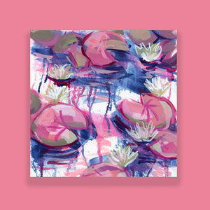 Water Gardens - Day 11 - 8x8" framed painting