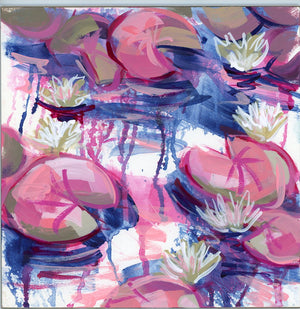 Water Gardens - Day 11 - 8x8" framed painting