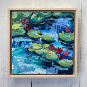 Water Gardens - Day 13 - 8x8" framed painting