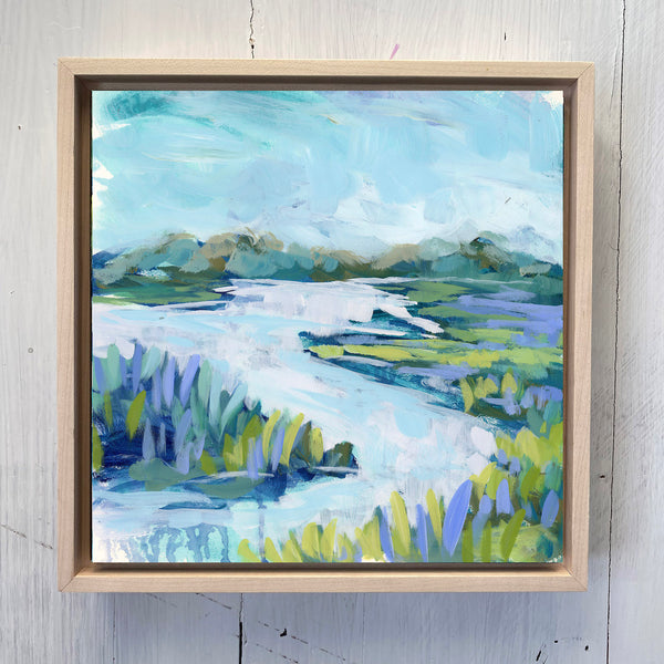 Water Gardens - Day 16 - 8x8" framed painting