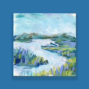 Water Gardens - Day 16 - 8x8" framed painting