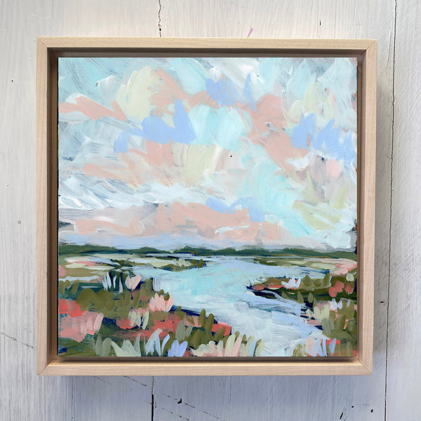 Water Gardens - Day 18 - 8x8" framed painting