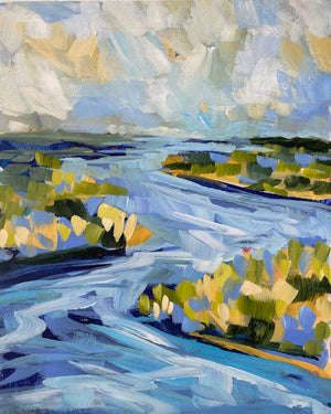Water Gardens - Day 19 - 8x10" vertical painting