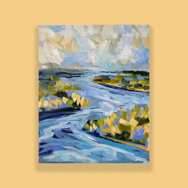 Water Gardens - Day 19 - 8x10" vertical painting