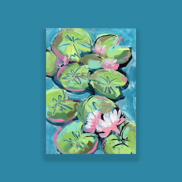 Water Gardens - Day 1 - 5x7" mini vertical painting