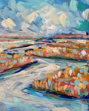 Water Gardens - Day 21 - 8x10" vertical painting