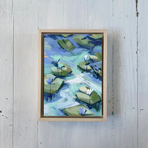 Water Gardens - Day 3 - 5x7" mini vertical painting
