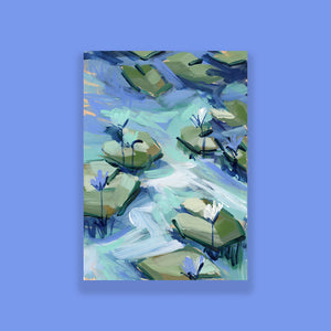 Water Gardens - Day 3 - 5x7" mini vertical painting