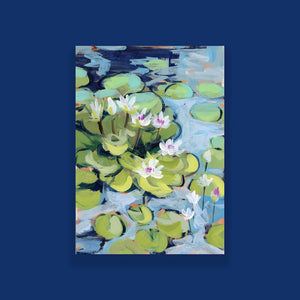 Water Gardens - Day 4 - 5x7" mini vertical painting