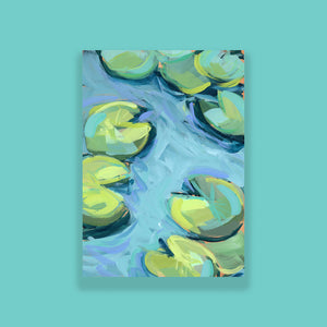 Water Gardens - Day 5 - 5x7" mini vertical painting